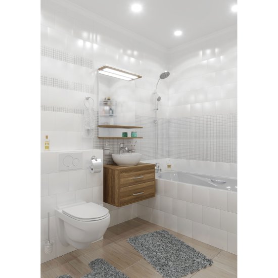 Мозаика стеклянная KREAFORTA белая 327x327x4 мм