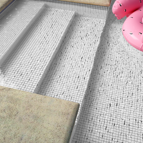 Мозаика стеклянная KREAFORTA белая 327x327x4 мм