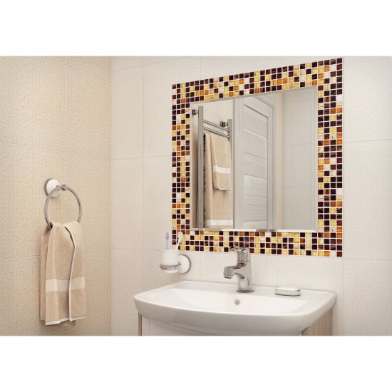 Мозаика стеклянная KREAFORTA коричневая 327x327x4 мм