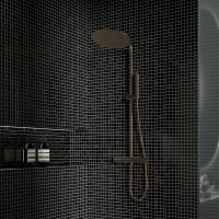 Мозаика стеклянная KREAFORTA черная 300x300x4 мм