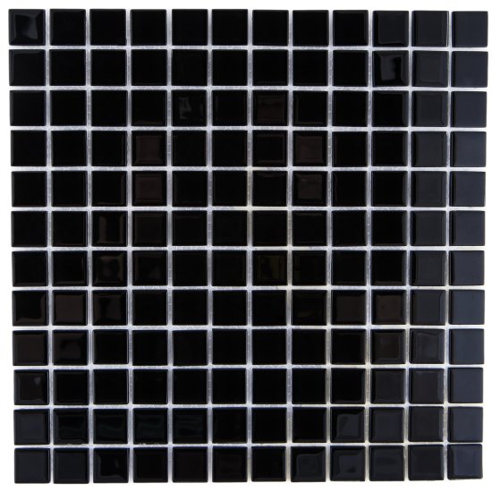 Мозаика стеклянная KREAFORTA черная 300x300x4 мм