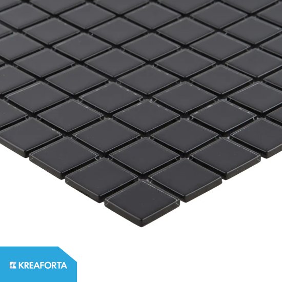Мозаика стеклянная KREAFORTA черная 300x300x4 мм