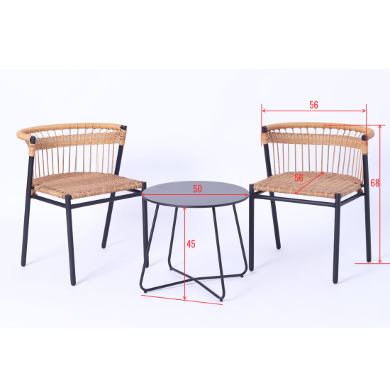 Набор садовой мебели для отдыха Балконный искусственный ротанг натуральный