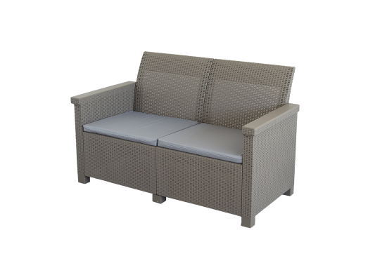 Набор садовой мебели BEGINIA Basegi пластик капучино стол 1 шт, диван 1 шт, кресло 2 шт