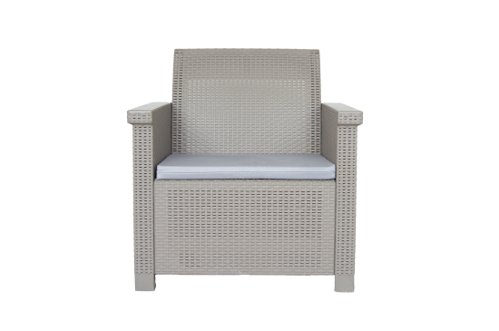 Набор садовой мебели BEGINIA Basegi пластик капучино стол 1 шт, диван 1 шт, кресло 2 шт