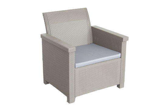 Набор садовой мебели BEGINIA Basegi пластик капучино стол 1 шт, диван 1 шт, кресло 2 шт