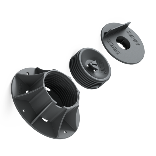 Регулируемая опора для террасной доски T-Decks Professional 75-125 мм цвет черный