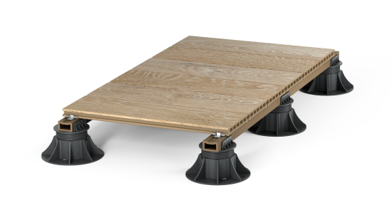 Регулируемая опора для террасной доски T-Decks Professional 75-125 мм цвет черный