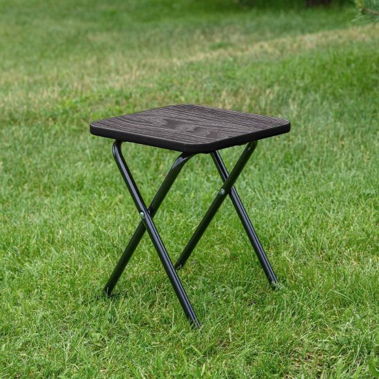 Табурет садовый складной Nika 40*30*30 см металл черный