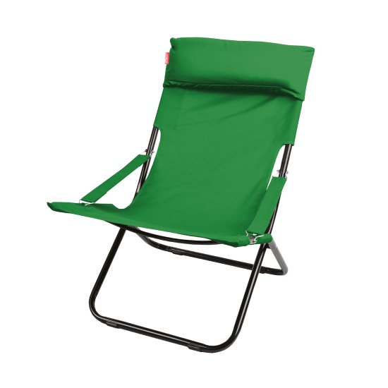 Кресло-шезлонг Ника 113x64x12 см дерево/полиэстер травяной