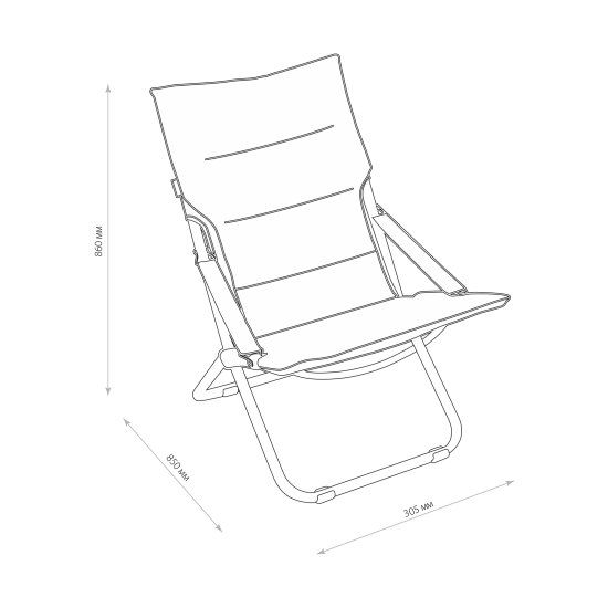 Кресло-шезлонг Ника 113x64x12 см дерево/полиэстер травяной