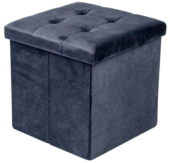 Пуф складной темно-синий 38x38 см