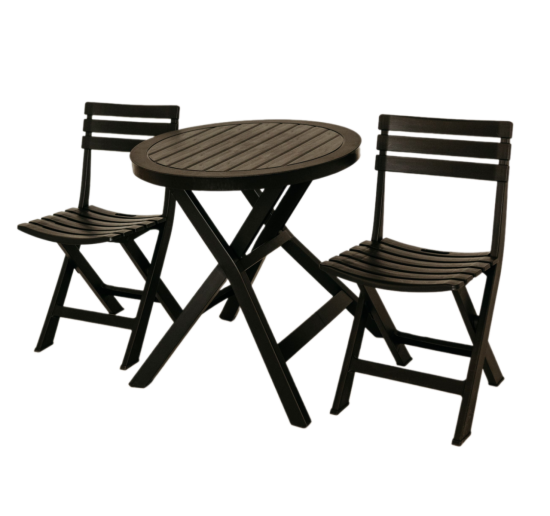 Набор садовой мебели для отдыха Марсель пластик графит