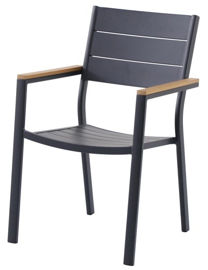 Стул садовый BEGINIA Kalivo 56x59x89 см алюминий темно-серый