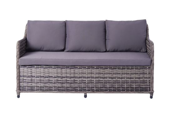 Набор садовой мебели для обеда Stavr искусственный ротанг серый