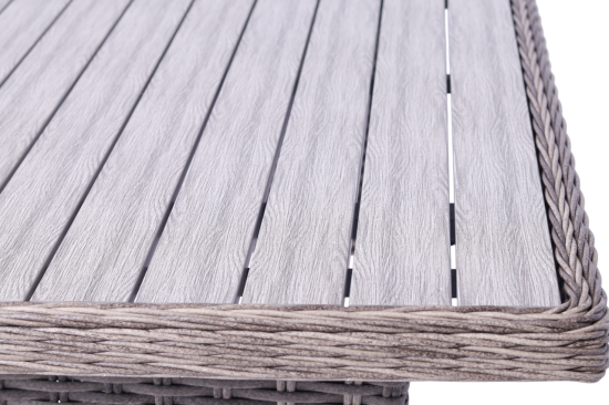 Набор садовой мебели для обеда Stavr искусственный ротанг серый