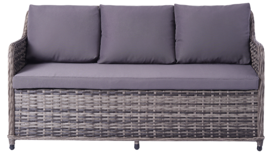 Набор садовой мебели для обеда с подушками Stavr искусственный ротанг серый