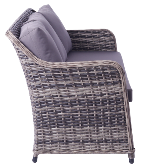 Набор садовой мебели для обеда с подушками Stavr искусственный ротанг серый