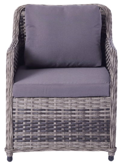 Набор садовой мебели для обеда с подушками Stavr искусственный ротанг серый