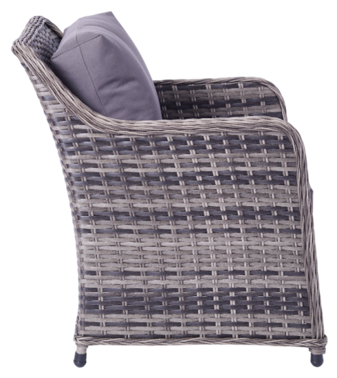 Набор садовой мебели для обеда с подушками Stavr искусственный ротанг серый