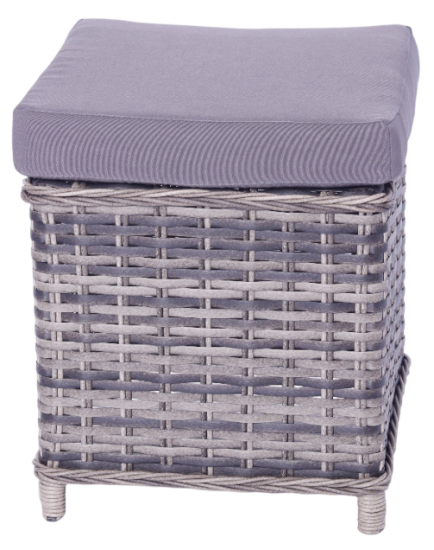 Набор садовой мебели для обеда с подушками Stavr искусственный ротанг серый