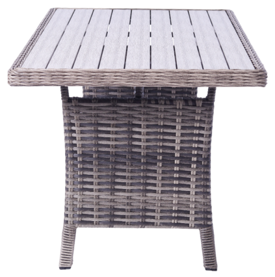 Набор садовой мебели для обеда с подушками Stavr искусственный ротанг серый