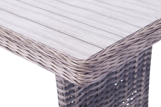 Набор садовой мебели для обеда с подушками Stavr искусственный ротанг серый