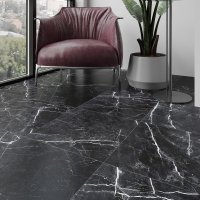 Глазурованный керамогранит KREAFORTA Dina 42x42 см 1.587 м² сатинированный цвет черный