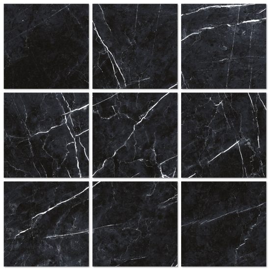 Глазурованный керамогранит KREAFORTA Dina 42x42 см 1.587 м² сатинированный цвет черный