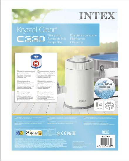 Фильтр-насос картриджный Intex C330 H 1250 л/ч