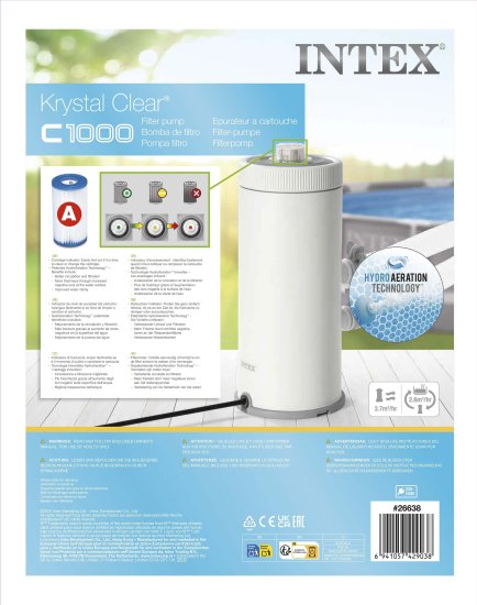 Фильтр-насос картриджный Intex C1000 A 3785 л/ч