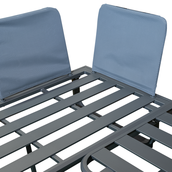 Набор садовой мебели для отдыха с подушками BEGINIA Oshten Алюминий Стол, диван Серый / серебристый