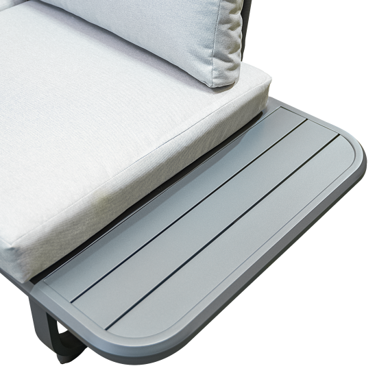 Набор садовой мебели для отдыха с подушками BEGINIA Oshten Алюминий Стол, диван Серый / серебристый