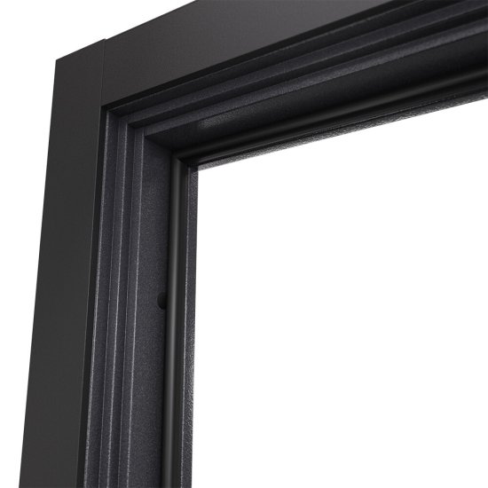 Дверь входная Torex Талса Скай правая крема - черная шагрень с зеркалом 950х2050 мм