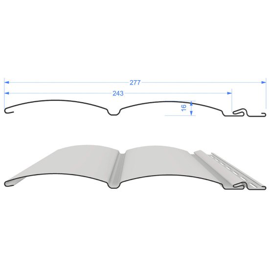 Сайдинг Docke Lux БлокХаус 3600х243 мм миндаль