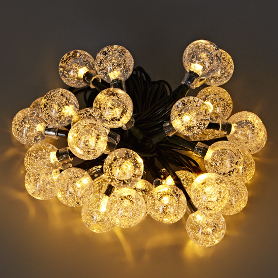 Гирлянда светодиодная шар KREAFORTA Anvik на солнечных батареях 4.3 м цвет белый