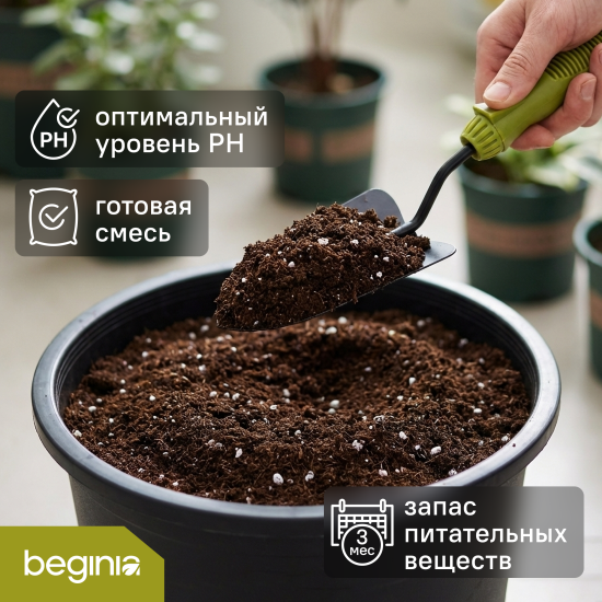 Грунт BEGINIA для комнатных растений 25 л