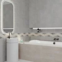 Плитка настенная Kreaforta Mersey Concrete 20x40 см 1.2 м² матовый цвет графитовый