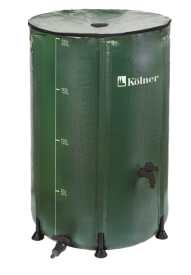 Бочка садовая с крышкой KWB 200G 200 л пластик зеленый