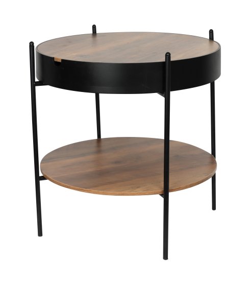 Журнальный столик Dream River 49.5x48.5 см коричнево-черный