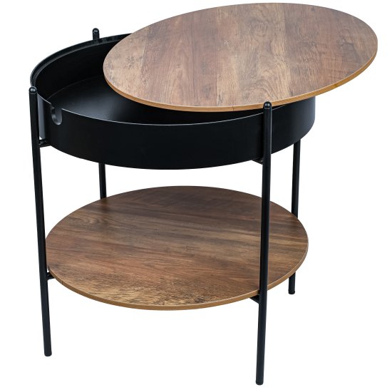 Журнальный столик Dream River 49.5x48.5 см коричнево-черный