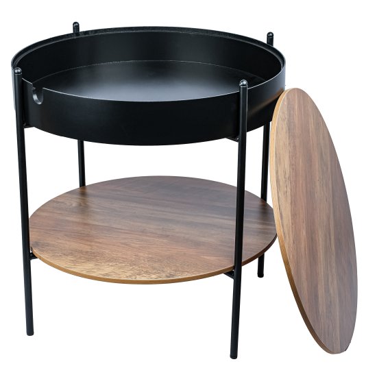 Журнальный столик Dream River 49.5x48.5 см коричнево-черный