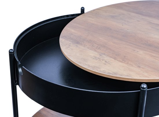 Журнальный столик Dream River 49.5x48.5 см коричнево-черный