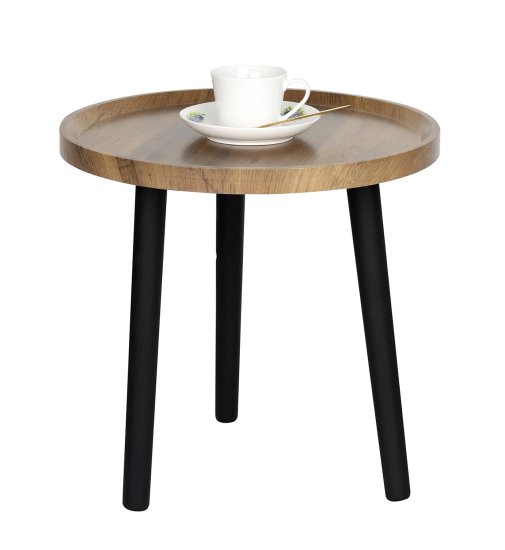 Журнальный столик Dream River 39x48 см коричнево-черный