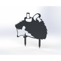 Металлическая фигурка садовая ООО Металекс ежик Модель 3
