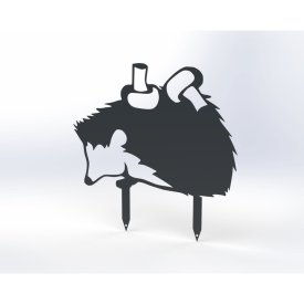 Металлическая фигурка садовая ООО Металекс ежик Модель 3