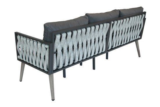 Набор садовой мебели для отдыха Garden Story Grande GS068 сталь серо-черный диван 1 шт. кресло 2 шт. столик 2 шт.