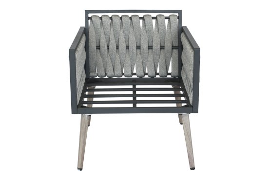 Набор садовой мебели для отдыха Garden Story Grande GS068 сталь серо-черный диван 1 шт. кресло 2 шт. столик 2 шт.