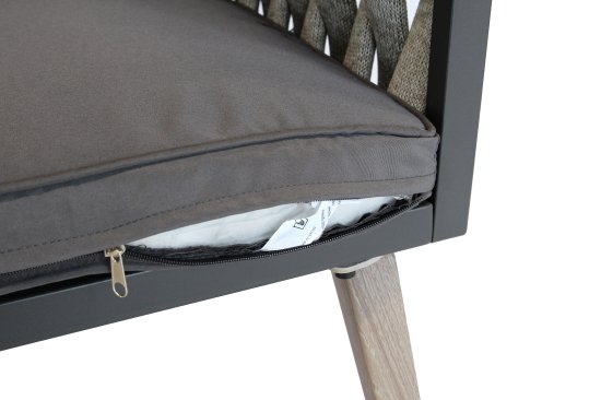 Набор садовой мебели для отдыха Garden Story Grande GS068 сталь серо-черный диван 1 шт. кресло 2 шт. столик 2 шт.