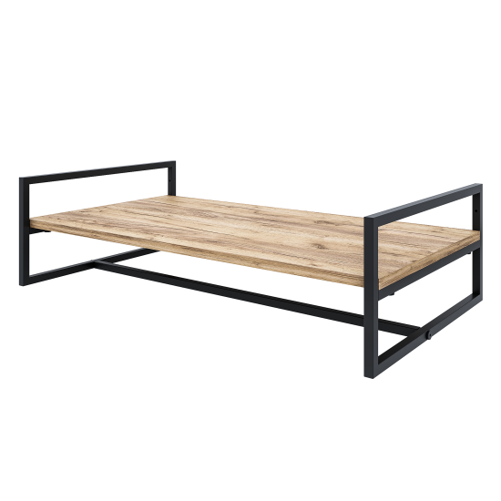 Настенная полка 80x45х22 см металл цвет черный